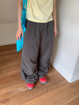 Dason Button Parachute Banding String Pants