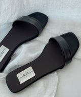 Momo Faux Leather Flat Summer Slippers 2 Colors