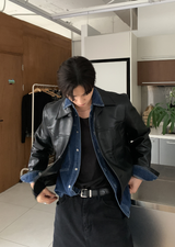 ディバインセミクロッピードレザーブルゾンジャケット