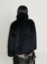 Rachel Two-Belt Detail Short Length Fur Jacket (Lining Quilted)