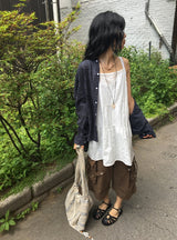 コメコ サマー オーバーフィット チェックシャツ