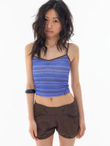 Multi Stripe Tank Blueberry