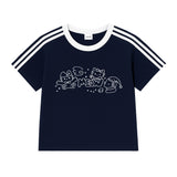 ミャオ キトゥンズ トラック クロップ Tシャツ (5color)