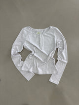 Breeze CottonModal HenryNeck T-Shirt (Bio-Washing) - Light Melange