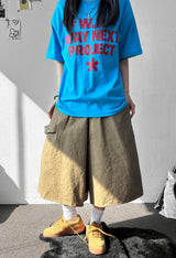 Hotstern Sun Embroidered Cotton Bermuda Shorts 3color
