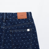 ダークブルードットデニムパンツ code 21100