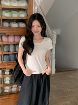 ソフトモダールベーシック半袖Tシャツ (6color)