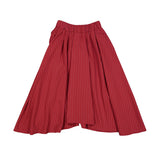Stripe Tie Skirt (burgundy)
