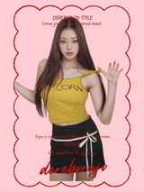 yellow lettering padded sleeveless tee