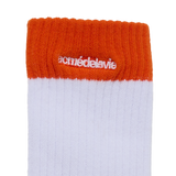 25SS COLOR POINT LETTERING SPORTS SOCKS ORANGE