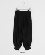 Yomyo Three Quarter Shirring Jogger Banding Pants