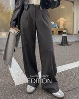 【MADE】No button Wide slacks