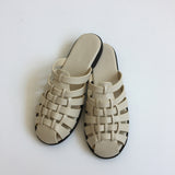Woven leather slippers (2color)