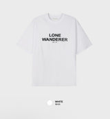 ルックリロードラウンレタリングオーバーサイズショートスリーブTシャツ