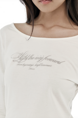  Kleen club letter top, White
