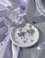 [IZNA Coco Piercing] Melting Ribbon Huggies Piercing - Silver Color