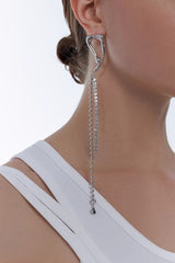KVK SPIDER Venom Tassel Asymmetrical Stud Earrings