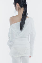 JENNIE BUTTONED TOP ivory