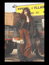 “UBUD”Pieced Leather Biker Bag