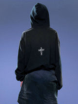 TOTEM PRINT VINTAGE WASHED DARK GREEN HOODIE