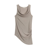 カウルドレープ2WAYトップ (WARM GRAY)