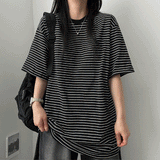 Cardi ストライプ半袖Tシャツ