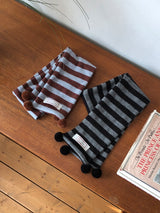 25FW★ [BAONHAUS] Temdi Stripe Pom-Pom Muffler