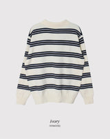 #LM Daily Multi Border Collar Knit (3color)