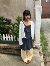 Grine Pigment String Layered Sleeveless One Piece
