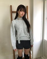 ブロンマフラーセットラウンドウールニット
