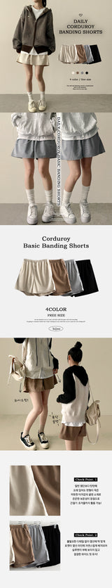 Iple Daily Banding Corduroy Shorts