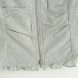Frill shirring zipper corset top 231139667