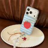 Stripe Fruit Wrist Strap iPhone Case