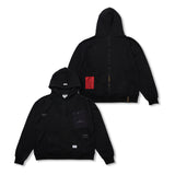 Tech Pocket Oversized Hoodie White Melange / Black