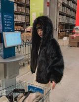 Kuro Two Way Fur Hooded Zip-up