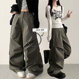 Lec Pintuck Metal Stud Parasuit Pants