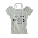 Cherry Print Lace Tee