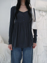 shirring button layer t