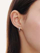 26SS★ Essence (W) Round Bezel Tennis One-Touch Earrings S