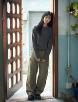 26SS★ ボーイ クロップ ピグメント ロングスリーブ Tシャツ