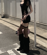 Ludena Tattoo Low-Waist Skirt