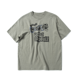 TROUBLE SKULL T-SHIRT - KHAKI