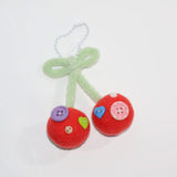 【MADE】BUTTON CHERRY KEYRING-RED