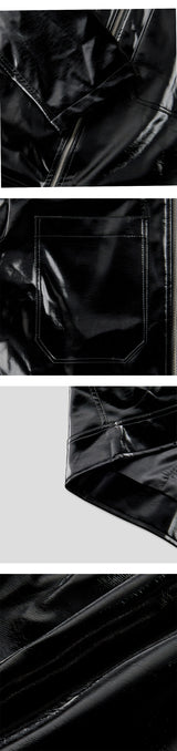 [F/W] Enamel leather short jacket(2color)