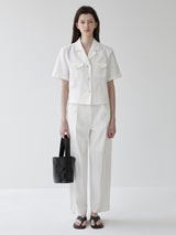 TEMZ バケットレザートートバッグ / Off Black