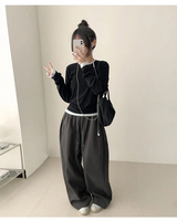Shea color matching layered slim long sleeve tee