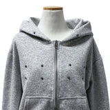 ガールズボールスタッドロングスリーブフーデッドジップアップ (2 Colors)