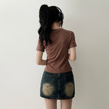 Blur lettering short sleeve T-shirt