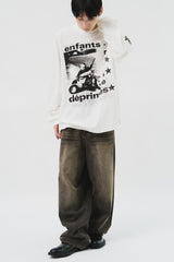 Pasrty Brown Washed Denim