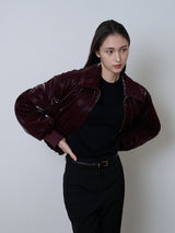 Salina leather bomber (burgundy)